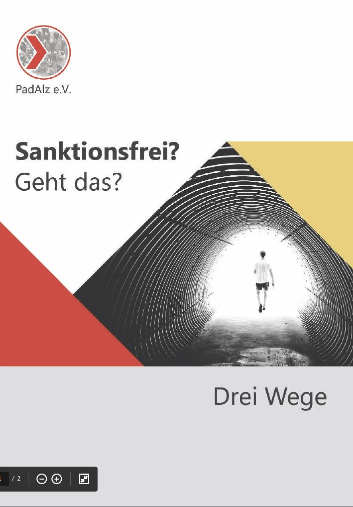 Flyer zu "Sanktionsfrei! Geht das?"