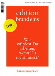 brand eins: Edition 1: Grundeinkommen